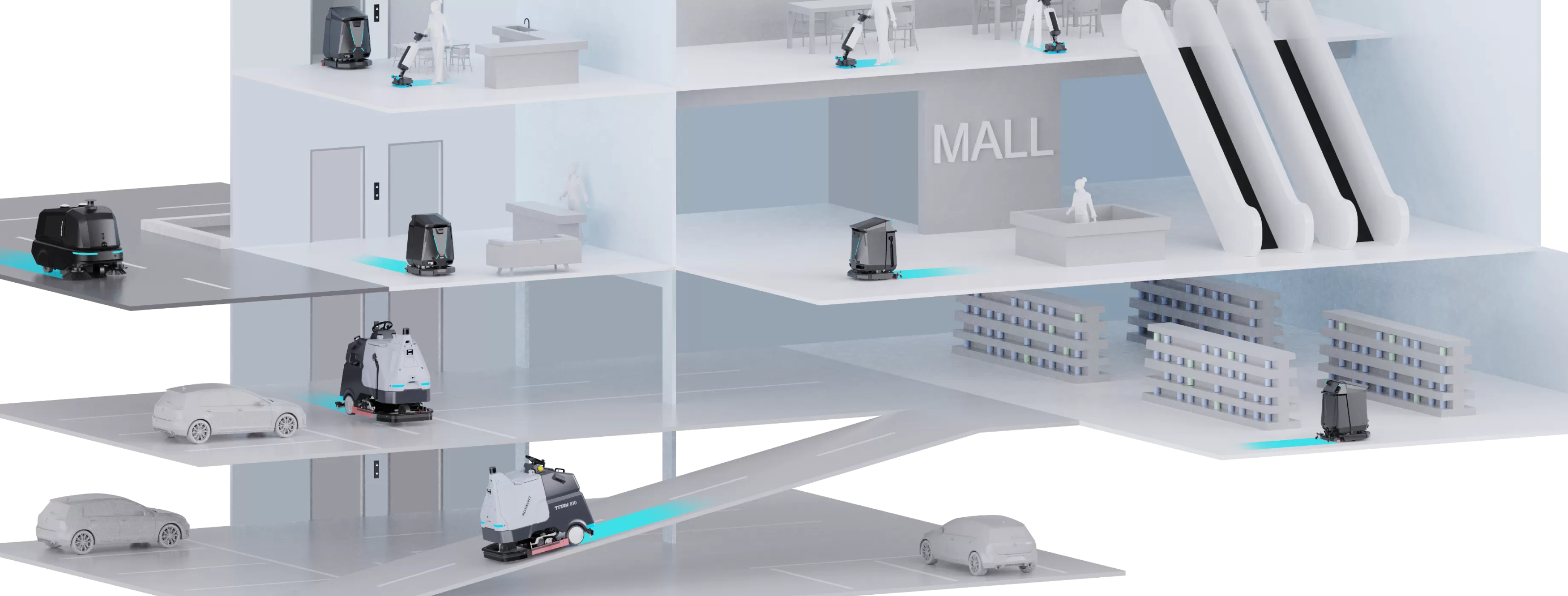 Cleaning Robotics in Commercial Complexes Scenarios