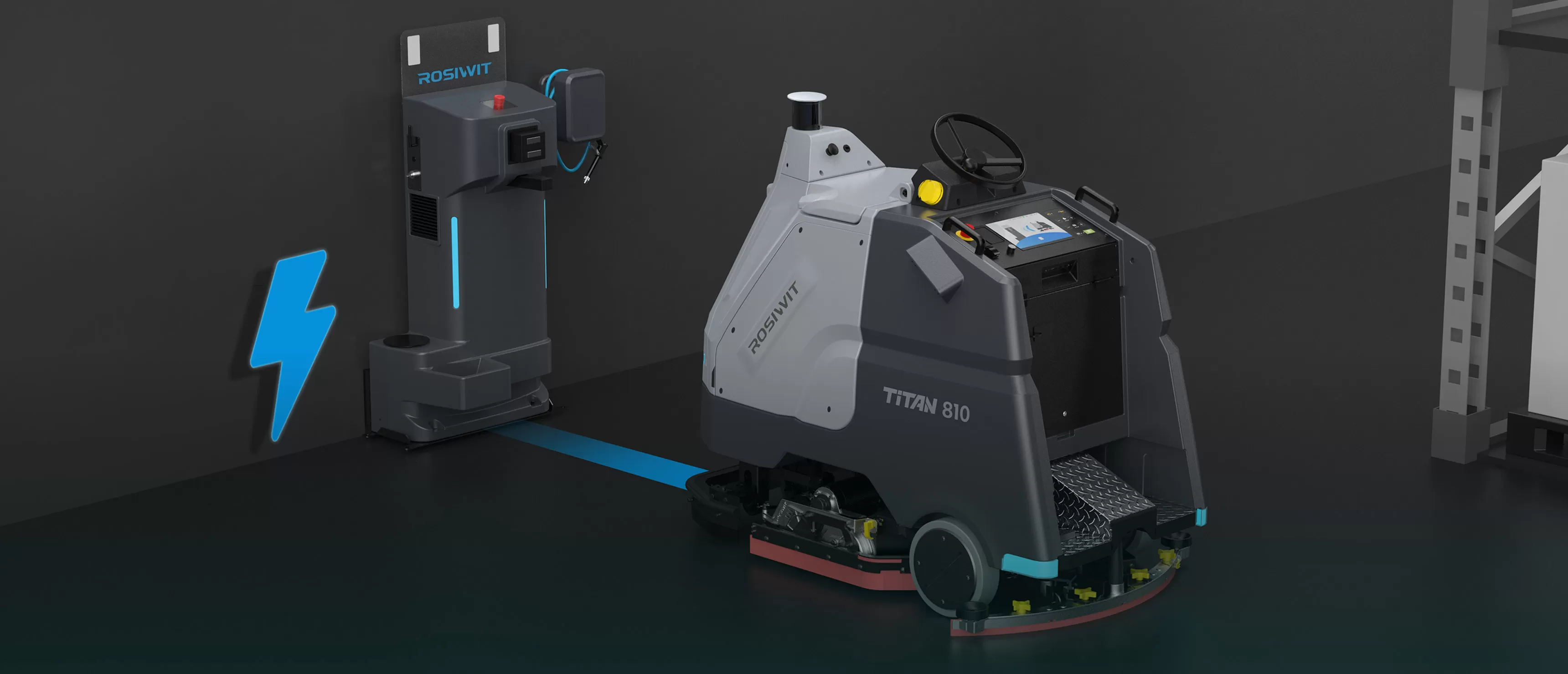 industrial robotic floor scrubber